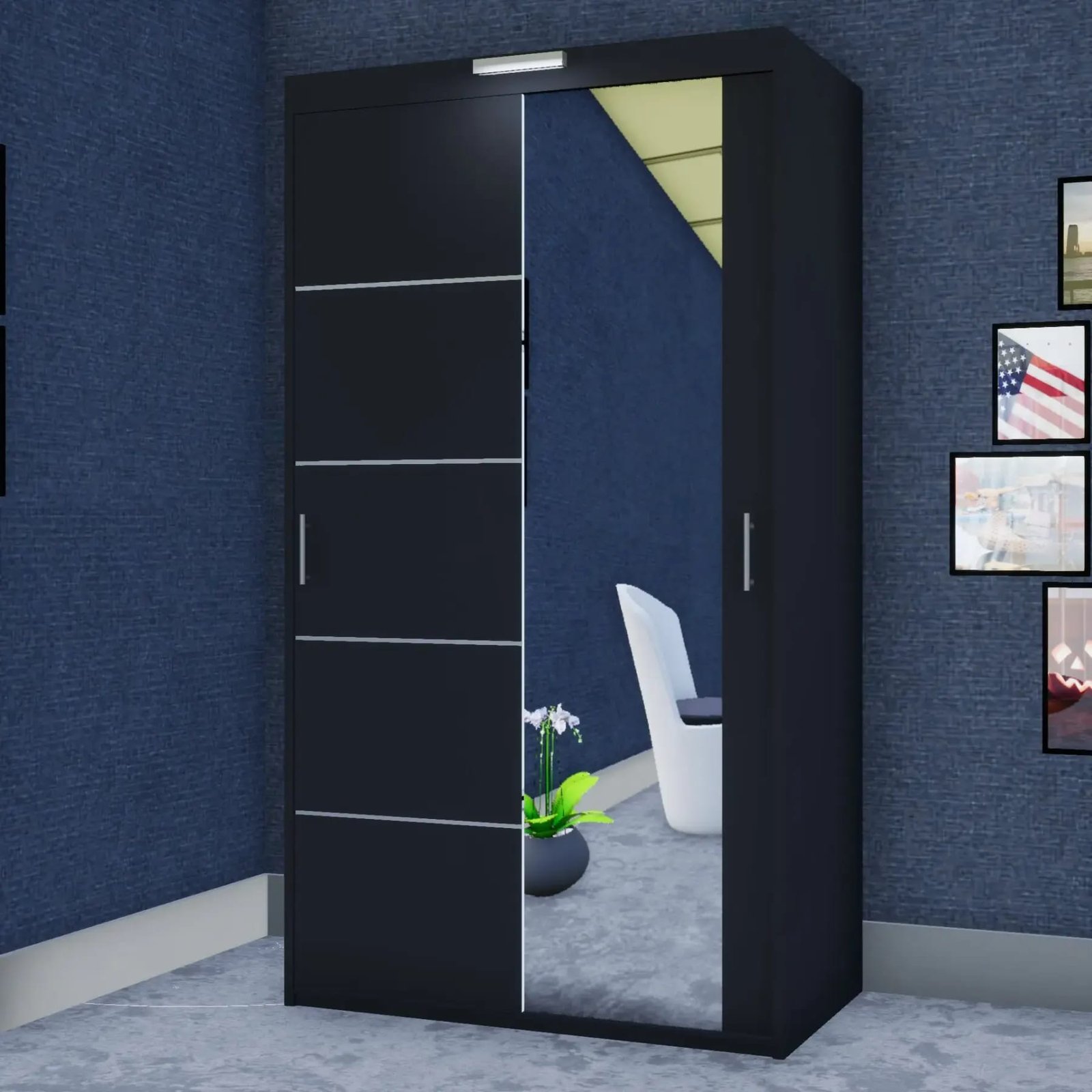 Lyon Wardrobe – 2 Doors — 120 cm