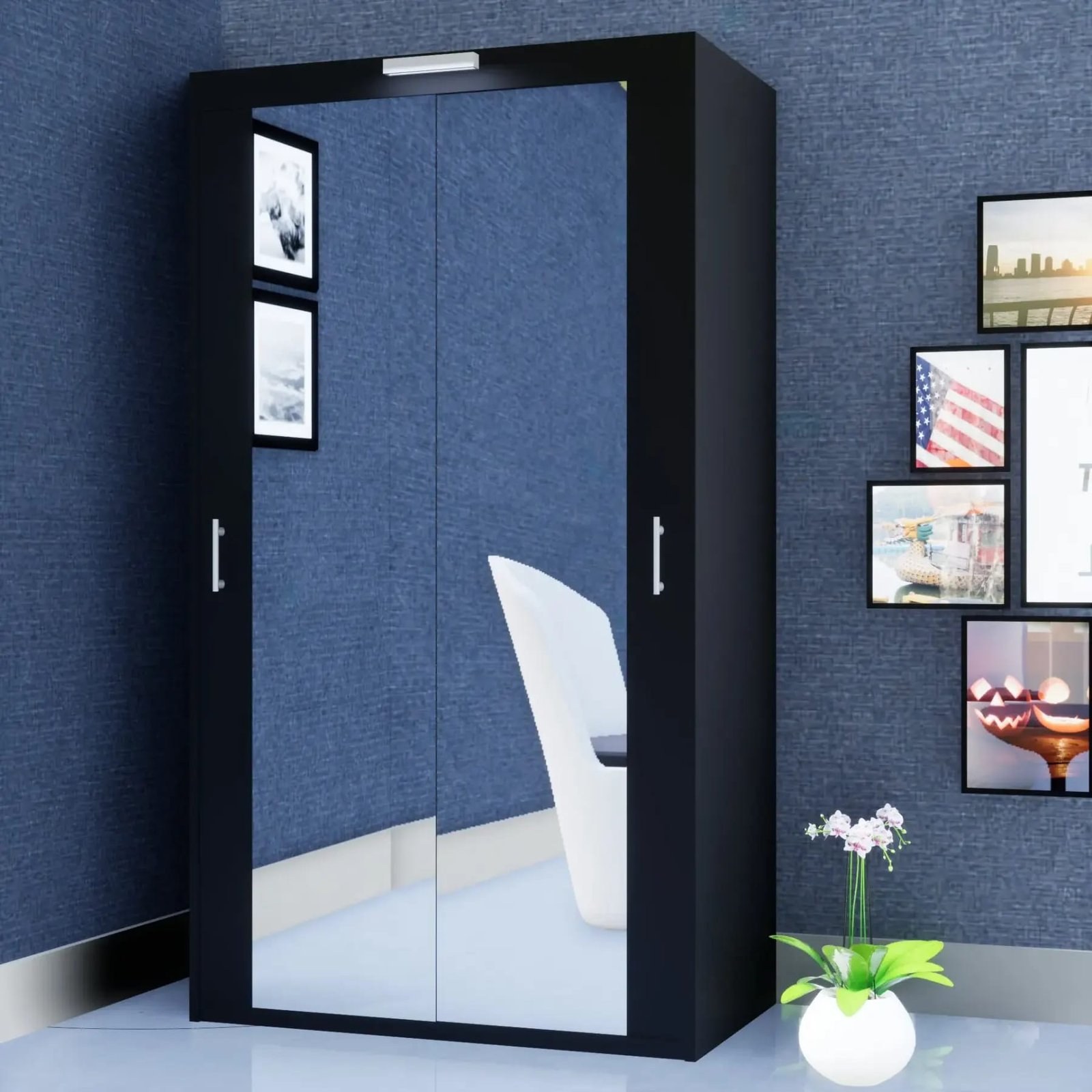Milan Wardrobe – 2 Doors — 120 cm