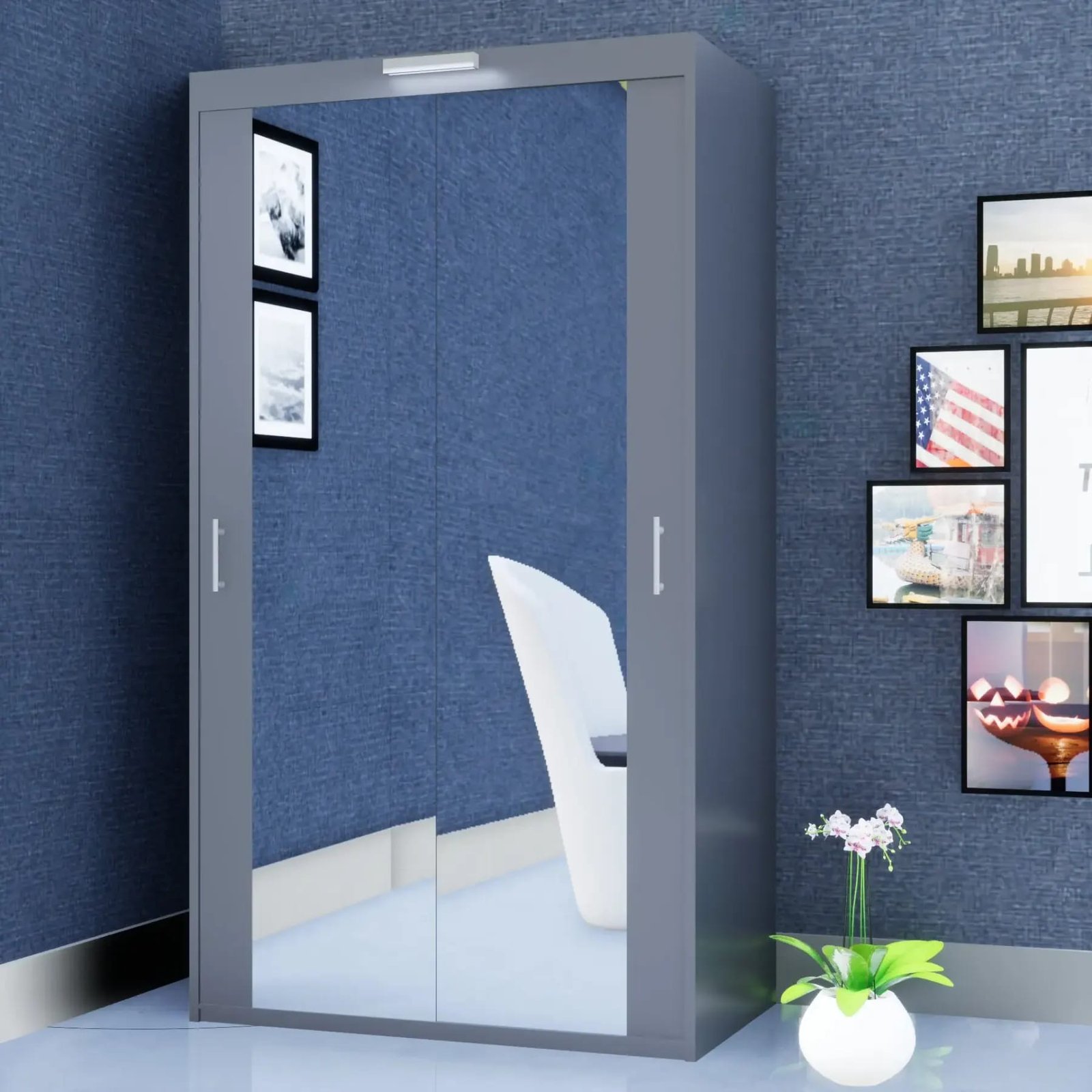 Milan Wardrobe – 2 Doors — 120 cm