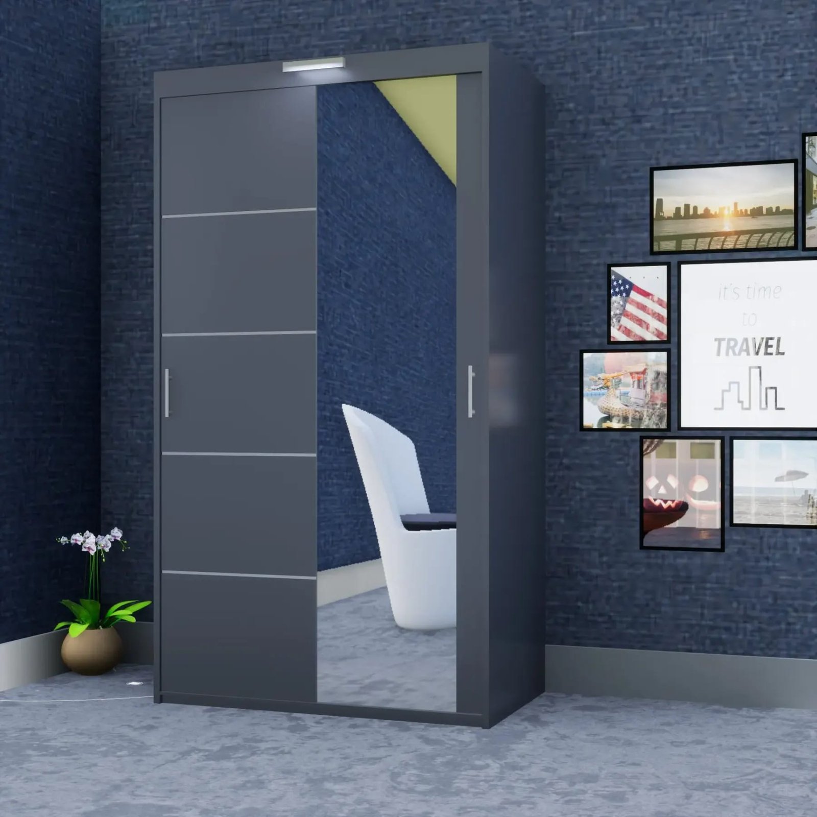 Lyon Wardrobe – 2 Doors — 120 cm