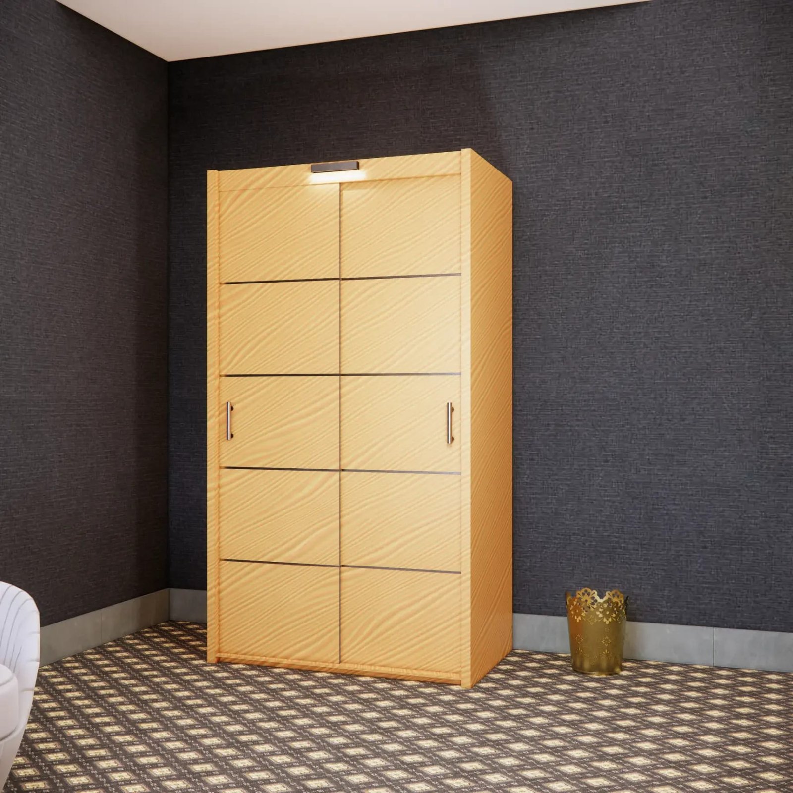 Gloom Wardrobe – 2 Doors — 120 cm