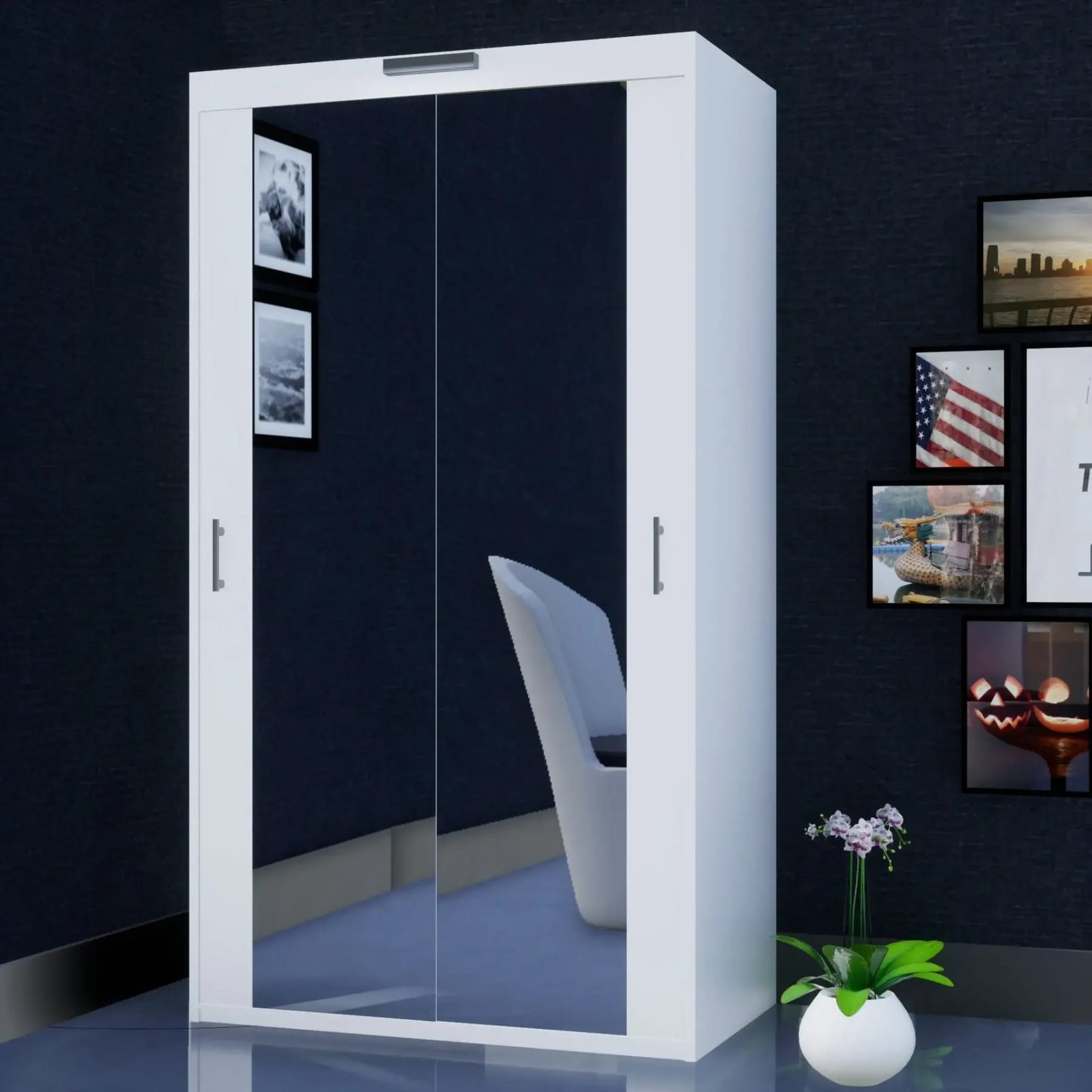 Milan Wardrobe – 2 Doors — 120 cm