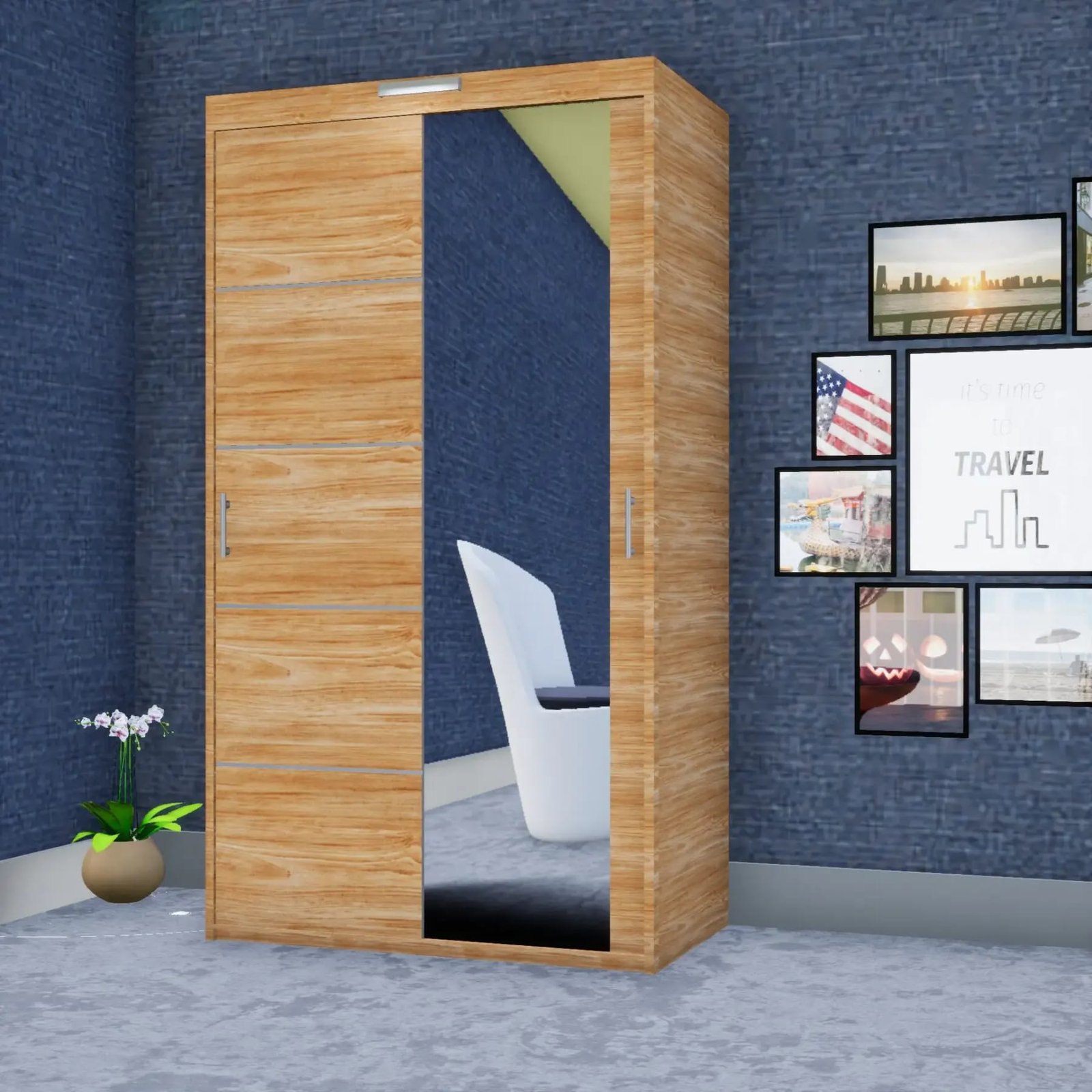 Lyon Wardrobe – 2 Doors — 120 cm