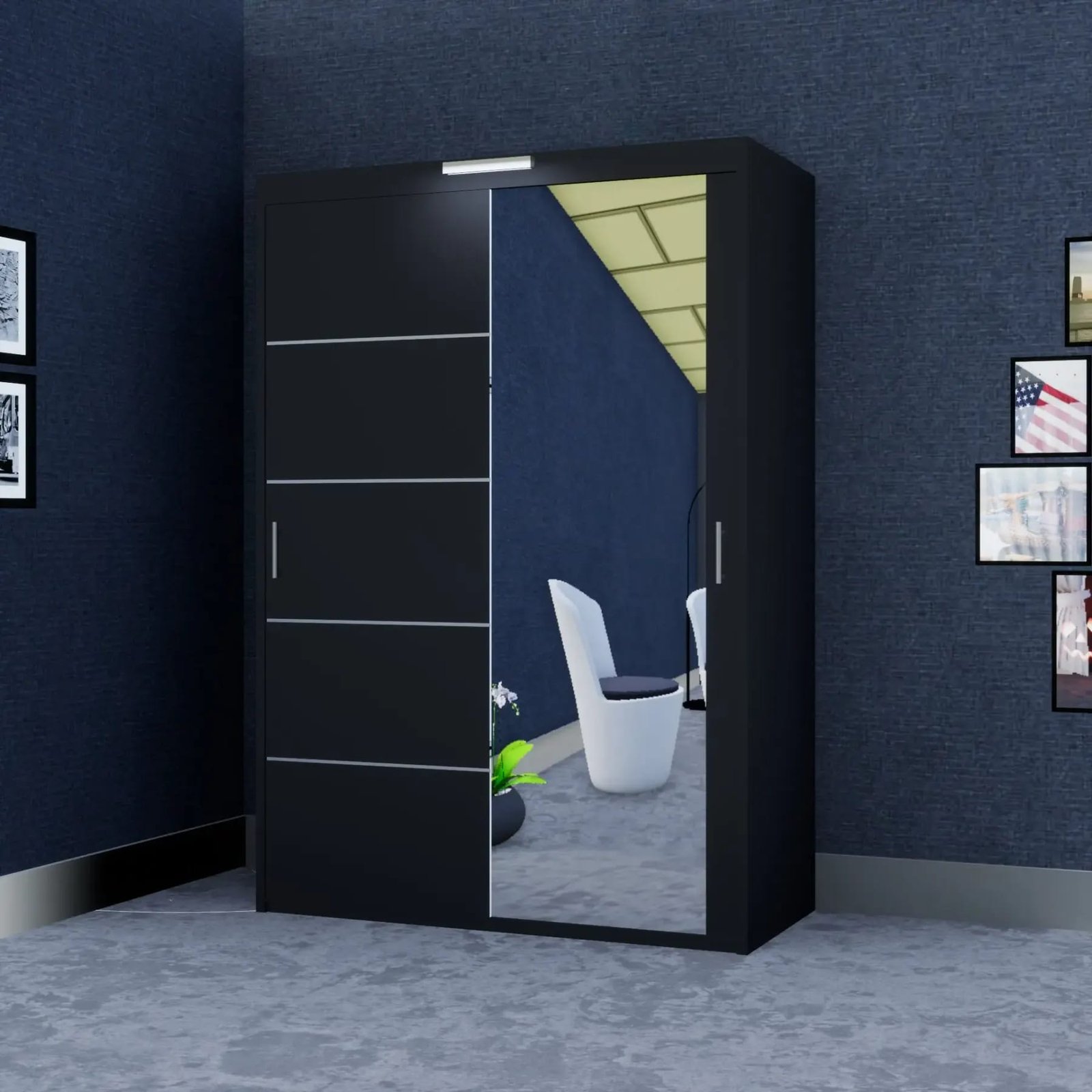 Lyon Wardrobe – 2 Doors — 150 cm