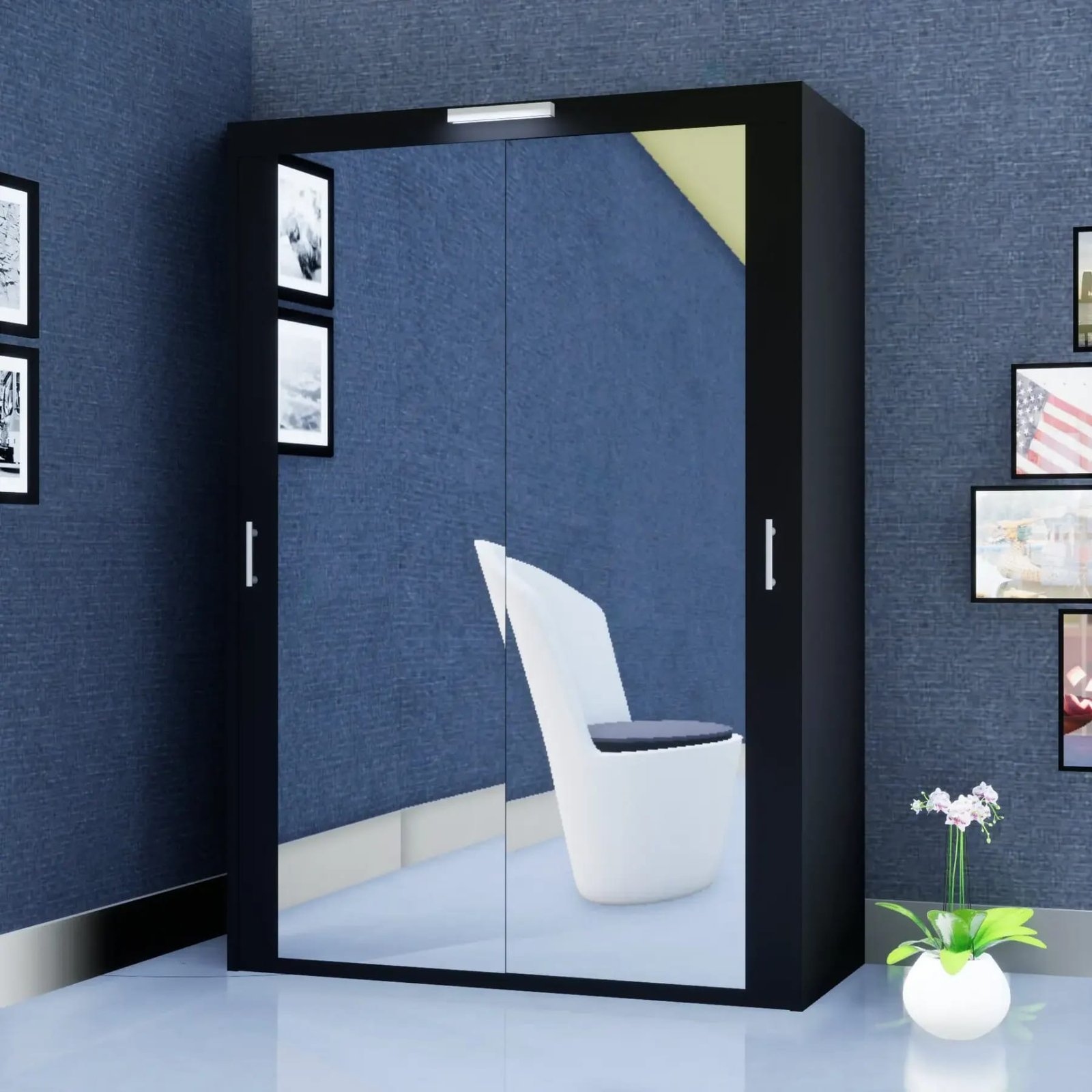 Milan Wardrobe – 2 Doors — 150 cm