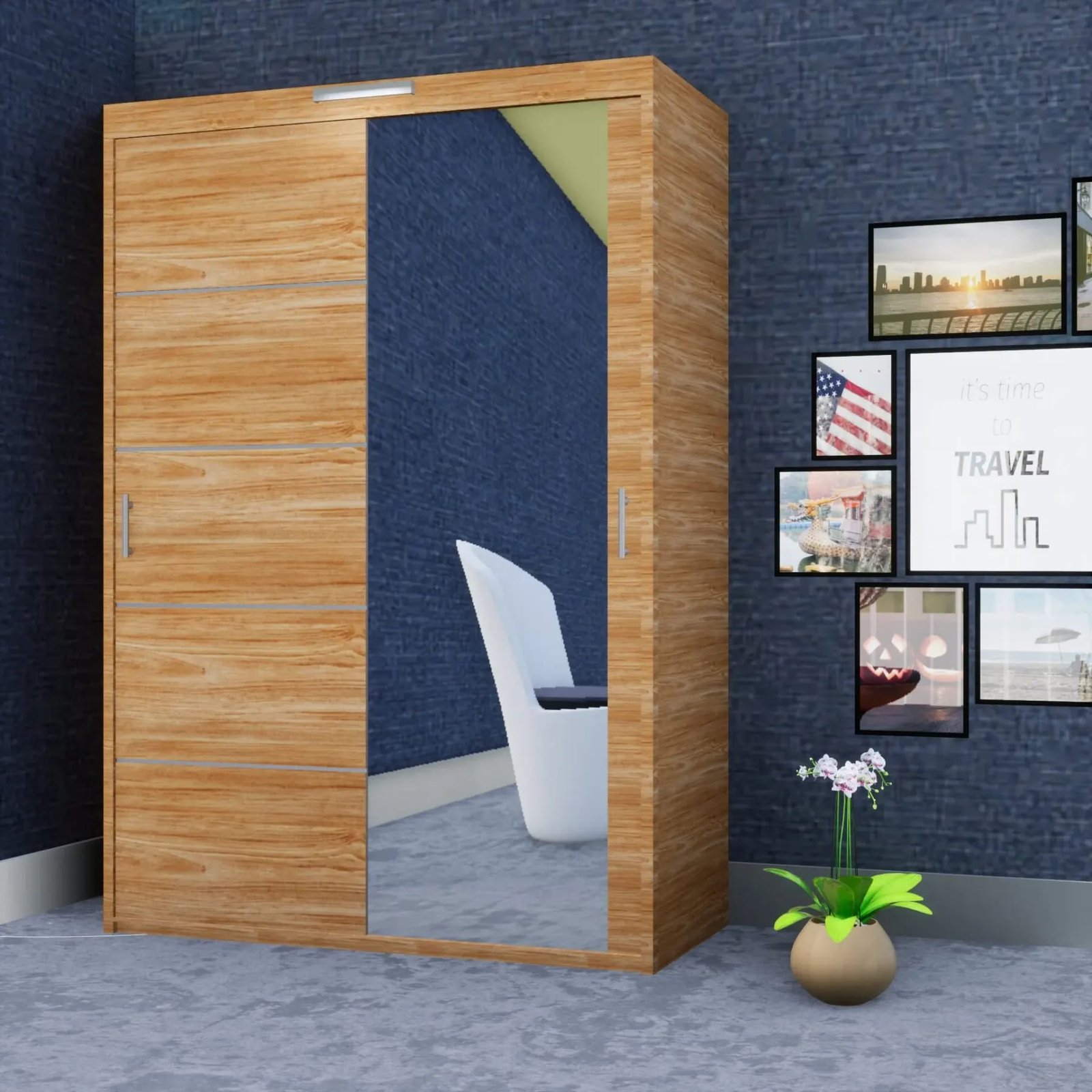 Lyon Wardrobe – 2 Doors — 150 cm