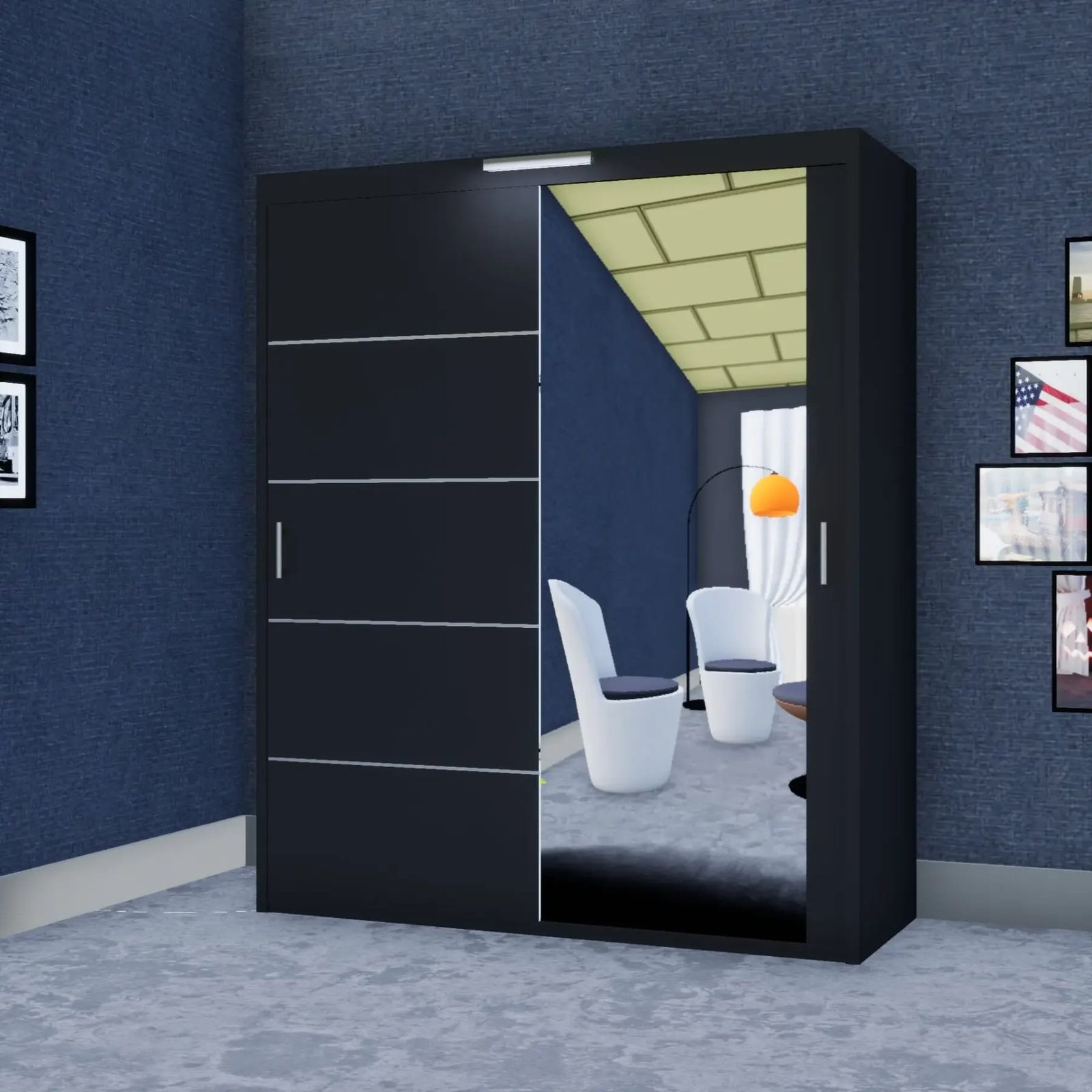 Lyon Wardrobe – 2 Doors — 180 cm
