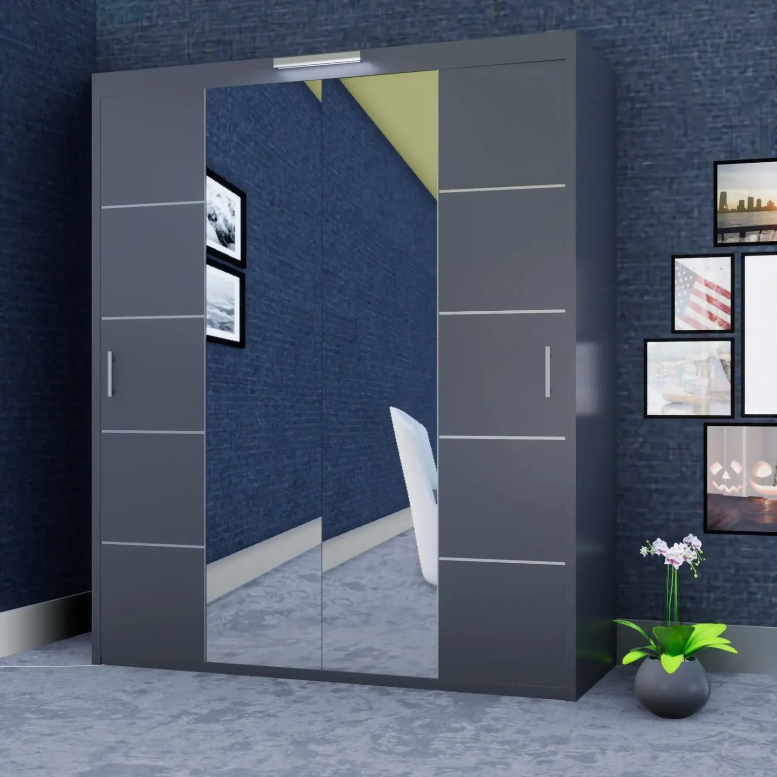 Oslo Wardrobe – 2 Doors — 180 cm