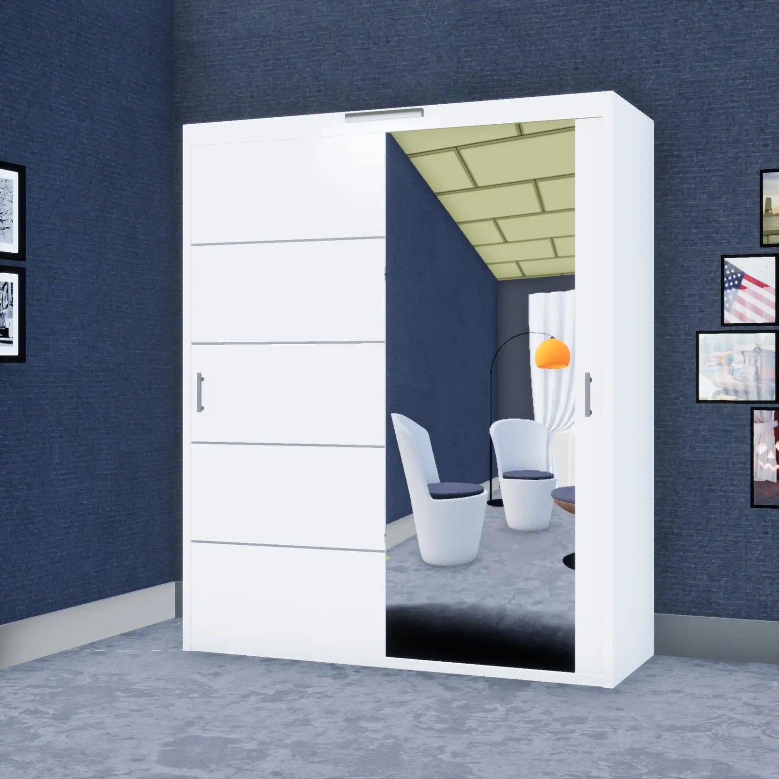 Lyon Wardrobe – 2 Doors — 180 cm