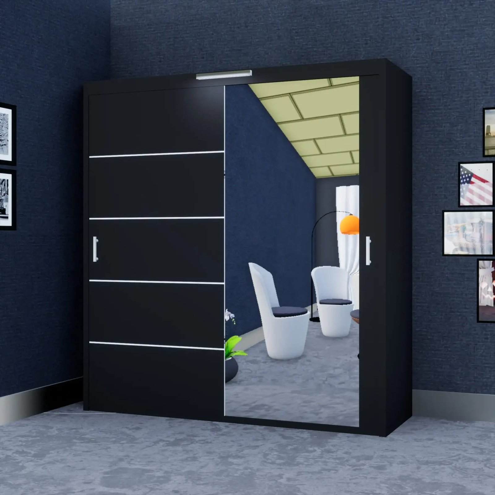 Lyon Wardrobe – 3 Doors — 203 cm
