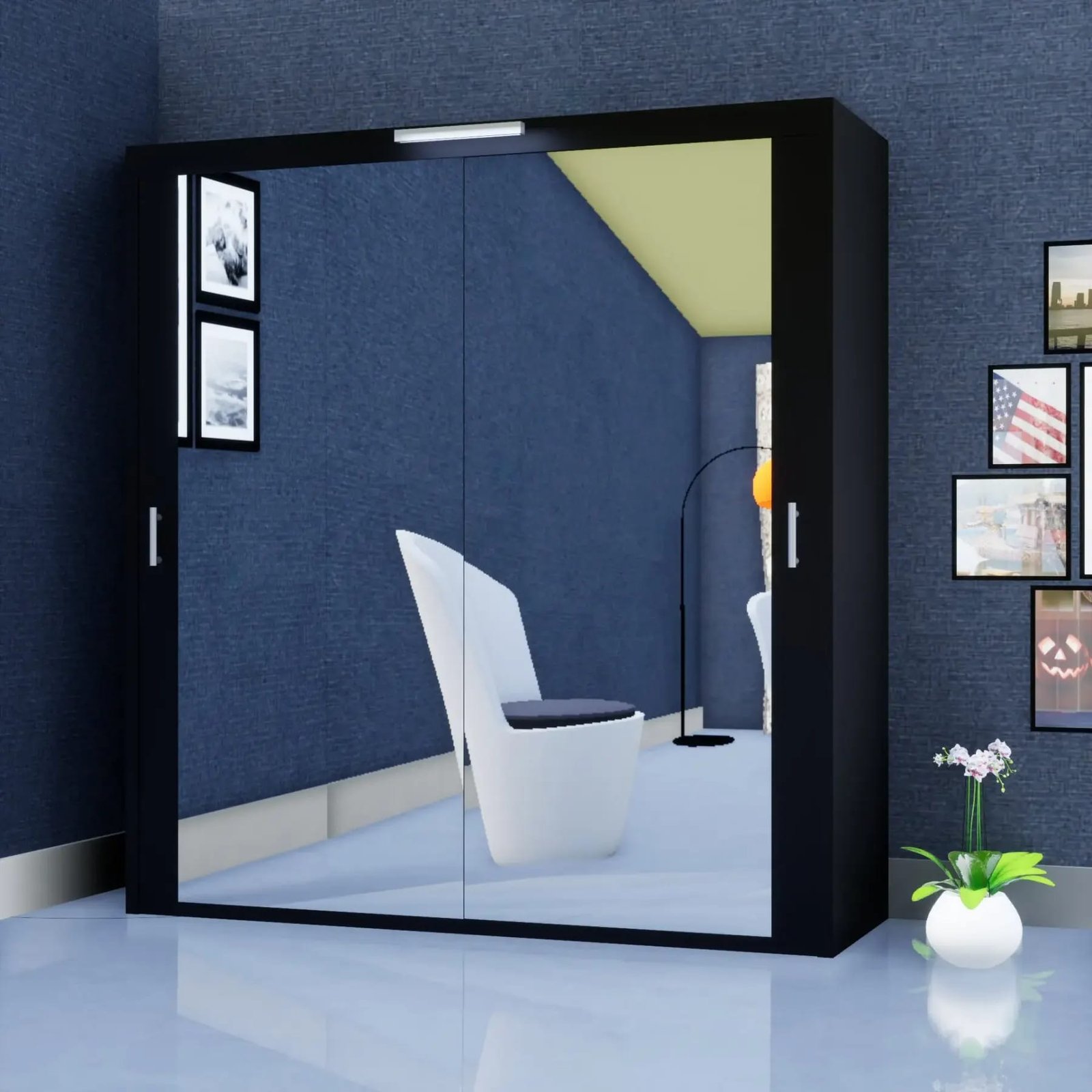 Milan Wardrobe – 3 Doors — 203 cm