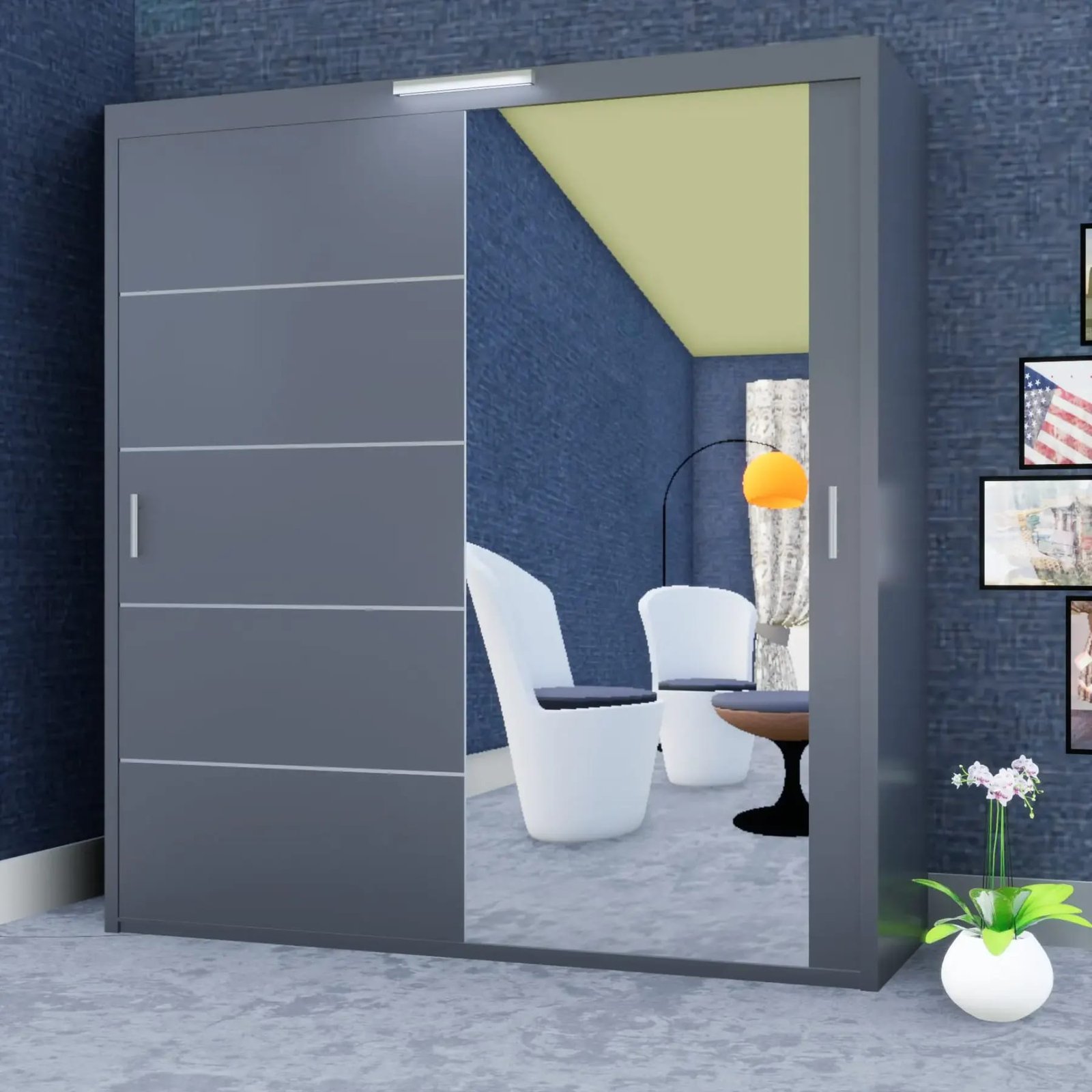 Lyon Wardrobe – 3 Doors — 203 cm