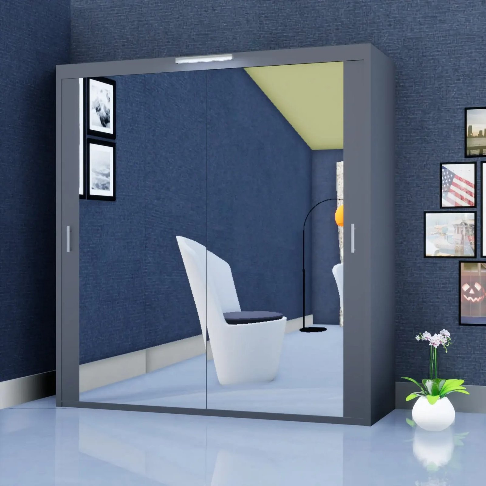 Milan Wardrobe – 3 Doors — 203 cm