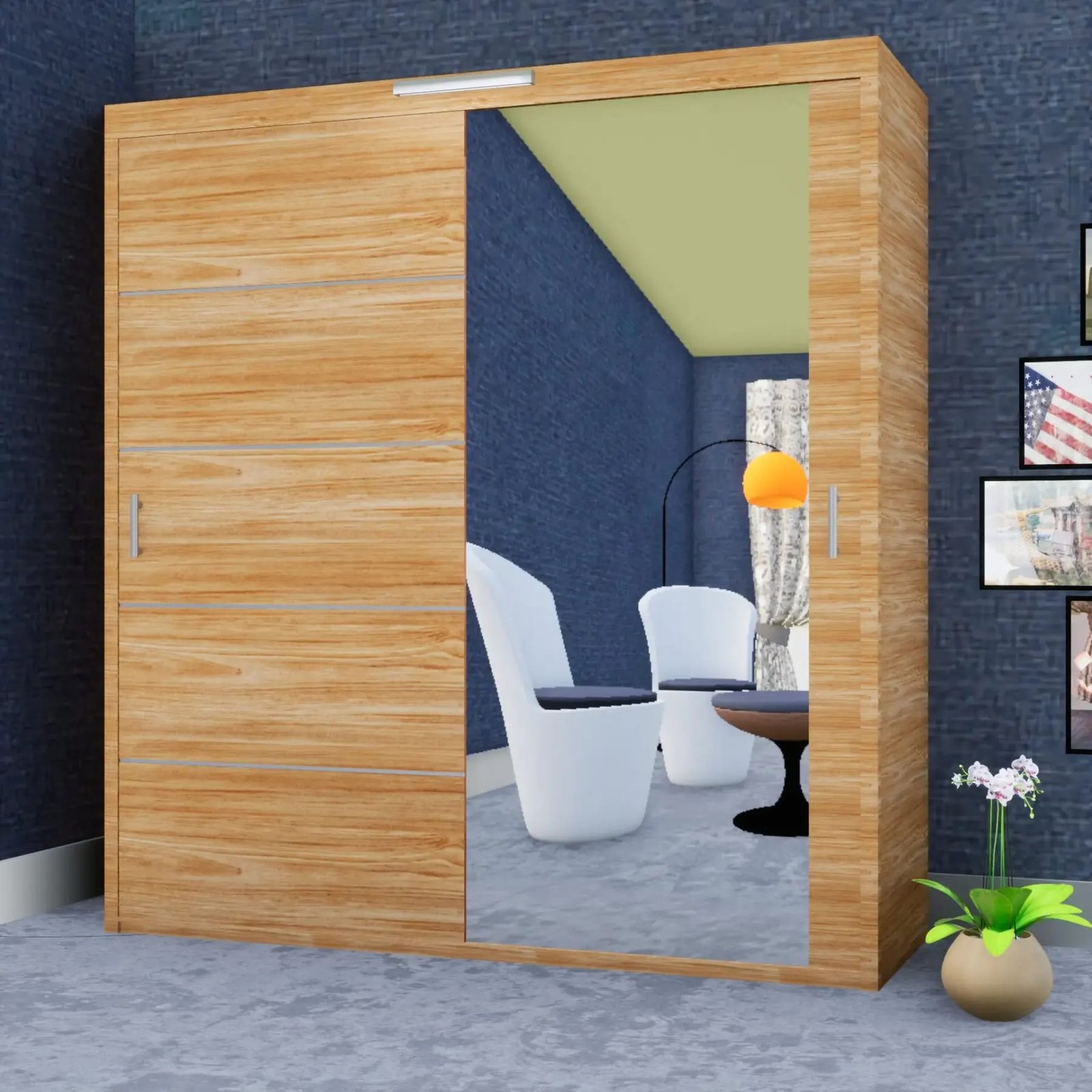 Lyon Wardrobe – 3 Doors — 203 cm