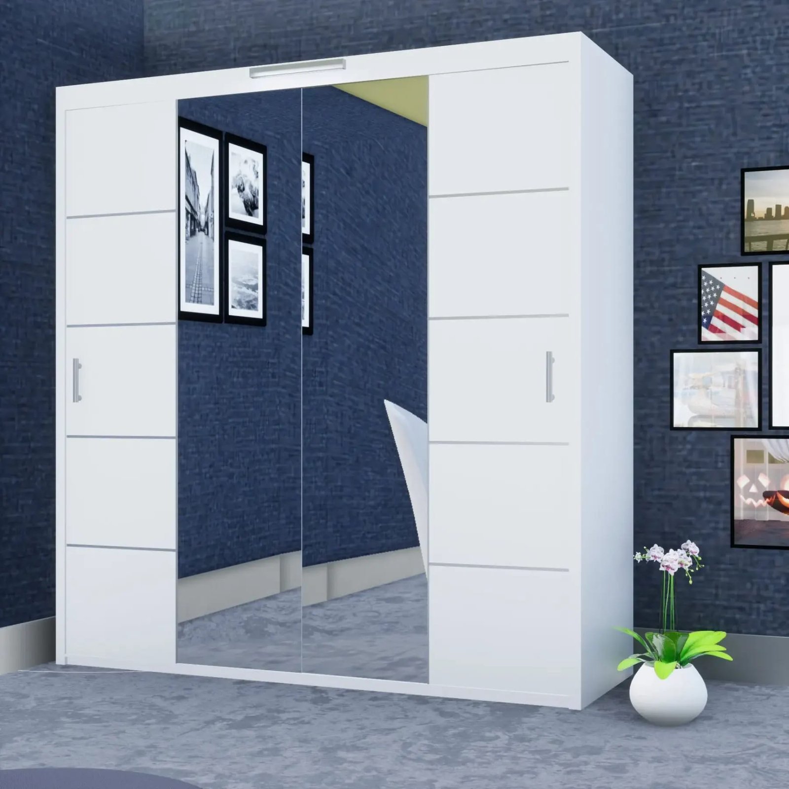 Oslo Wardrobe – 3 Doors — 203 cm
