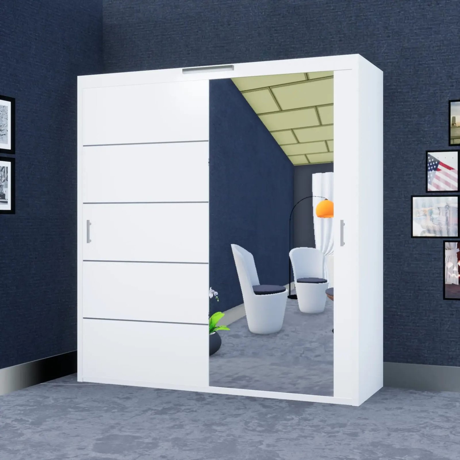 Lyon Wardrobe – 3 Doors — 203 cm