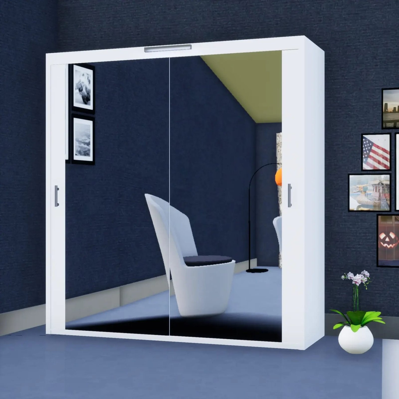 Milan Wardrobe – 3 Doors — 203 cm