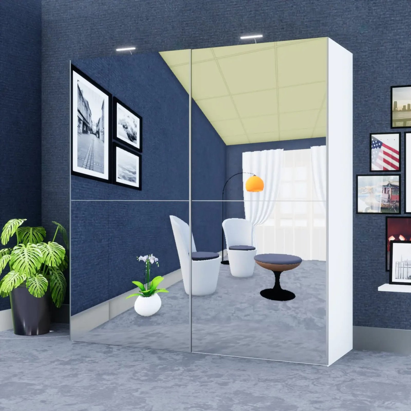 Texas Wardrobe – 3 Doors — 203 cm