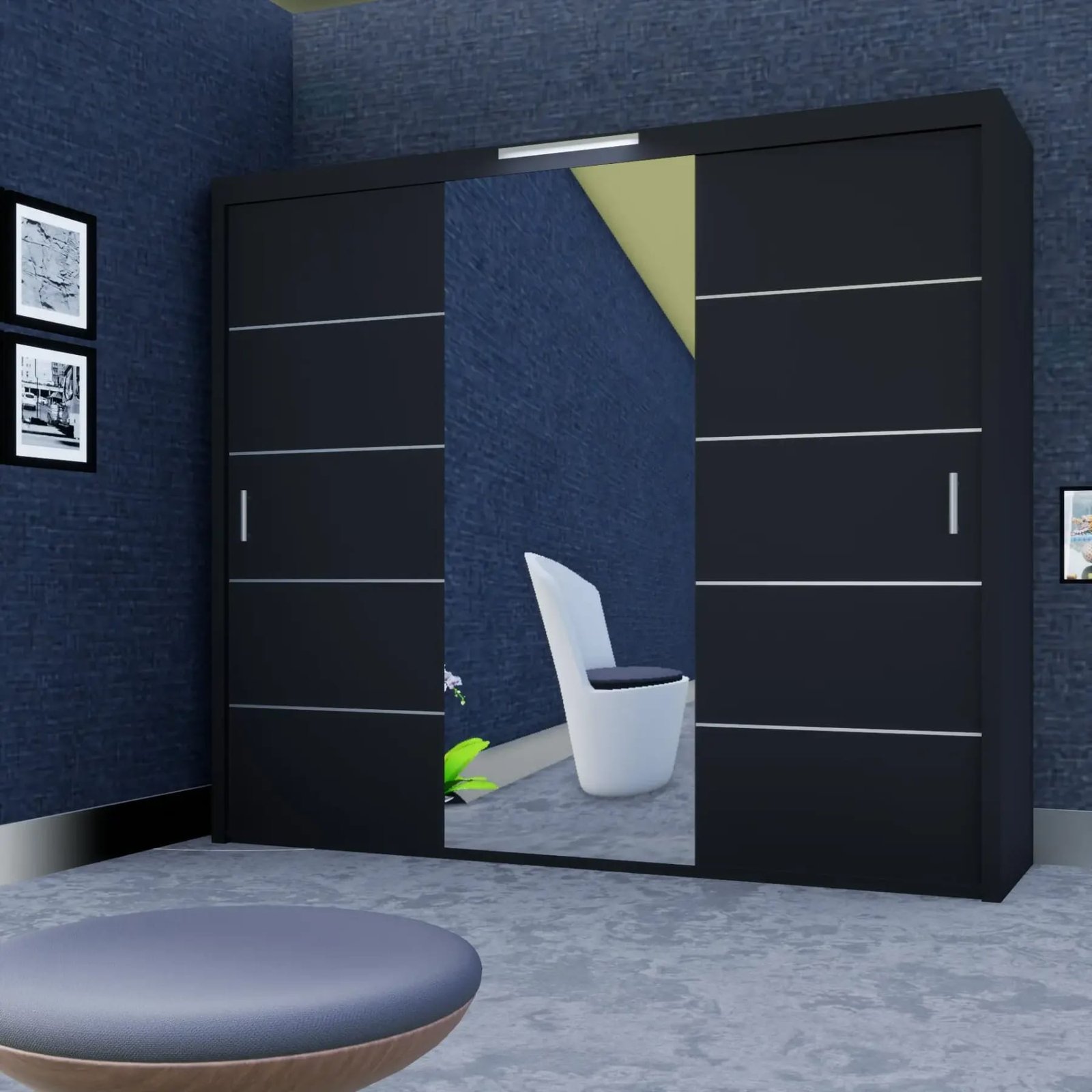 Oslo Wardrobe – 3 Doors — 250 cm