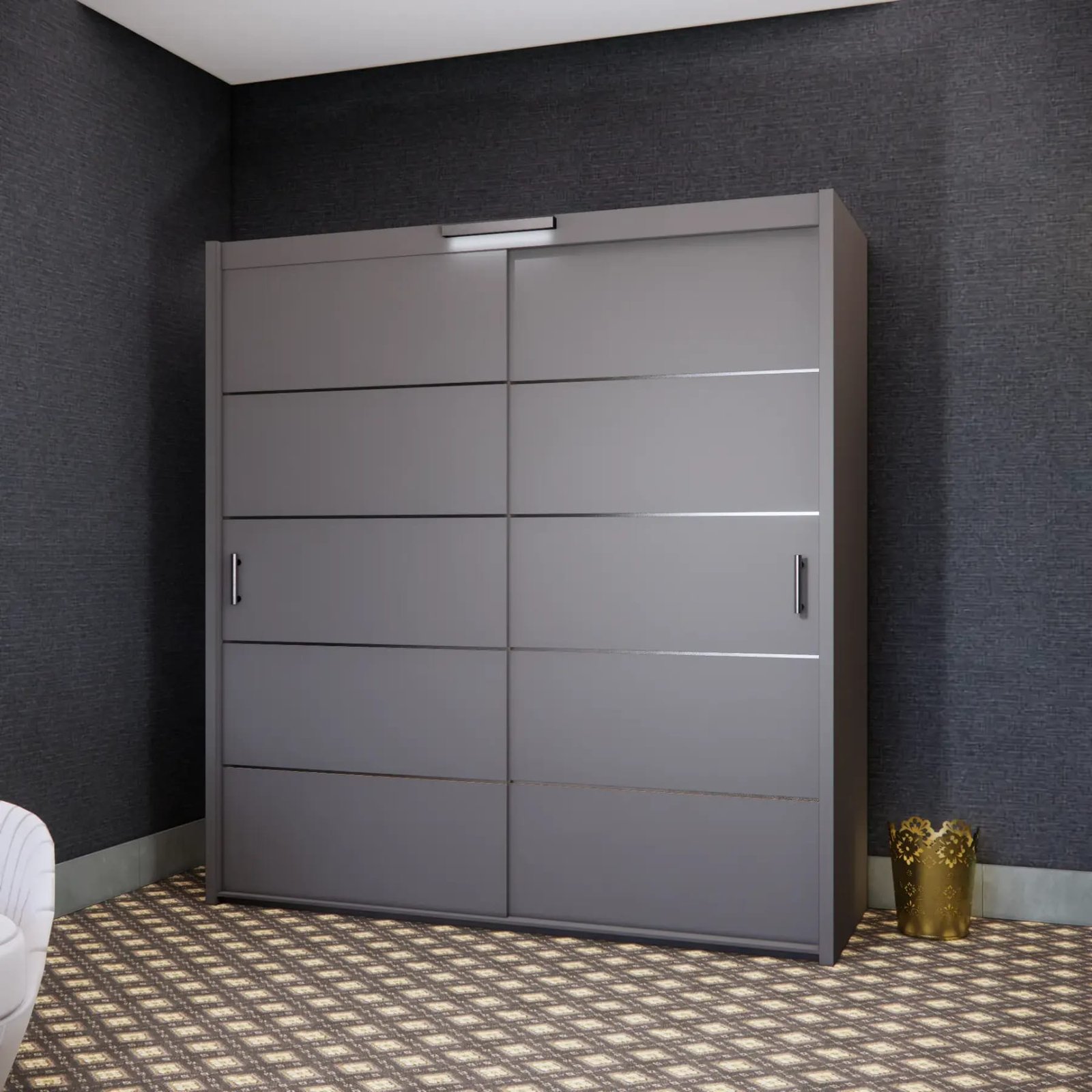 Gloom Wardrobe – 3 Doors — 203 cm