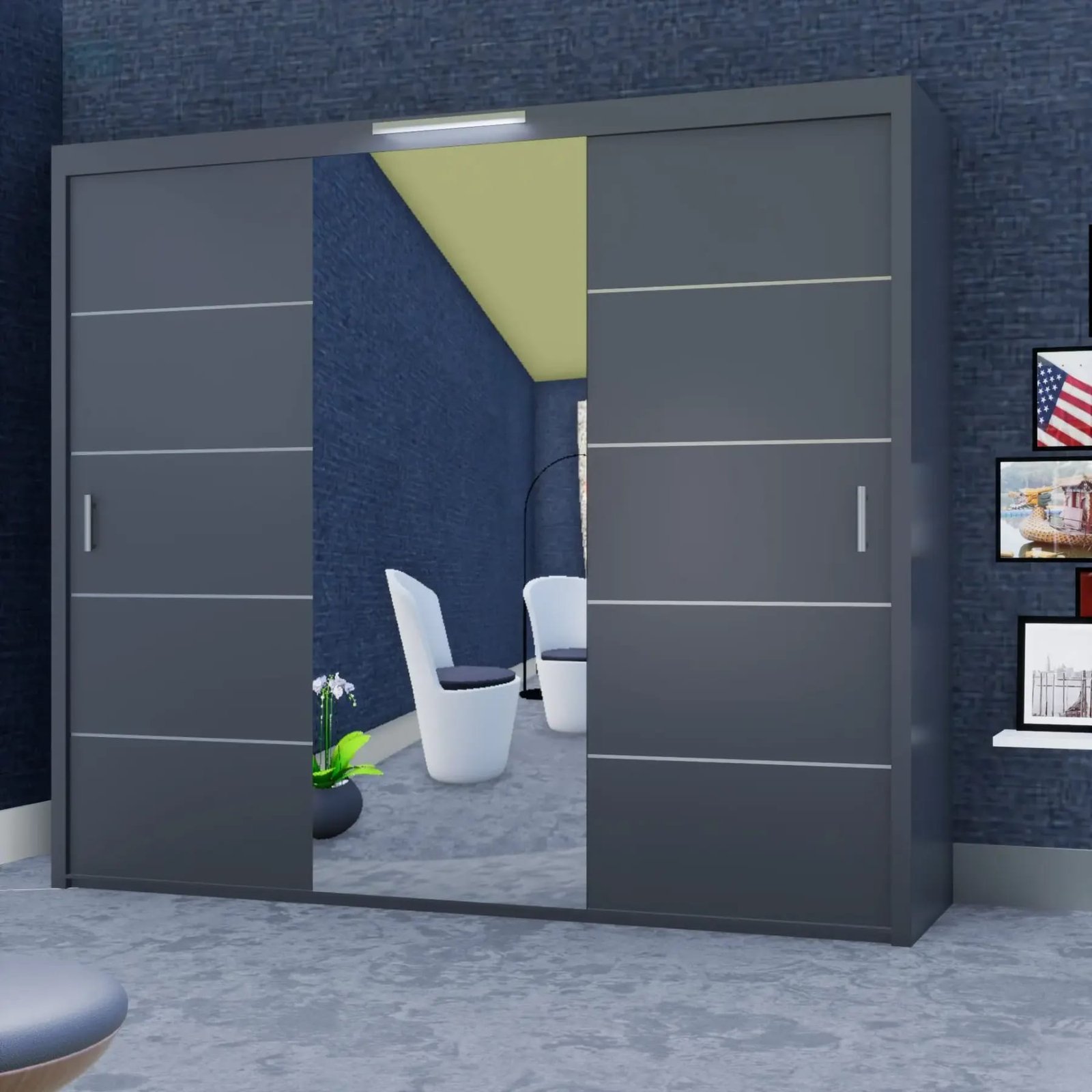 Oslo Wardrobe – 3 Doors — 250 cm