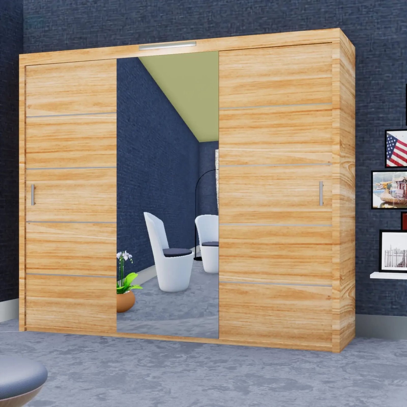 Oslo Wardrobe – 3 Doors — 250 cm