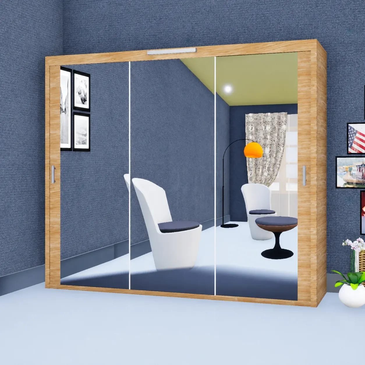 Milan Wardrobe – 3 Doors — 250 cm