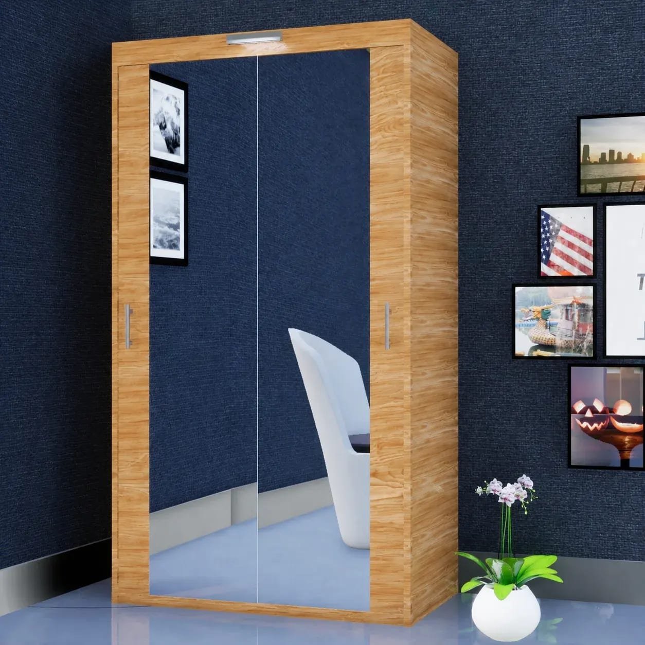 Milan Wardrobe – 2 Doors — 120 cm
